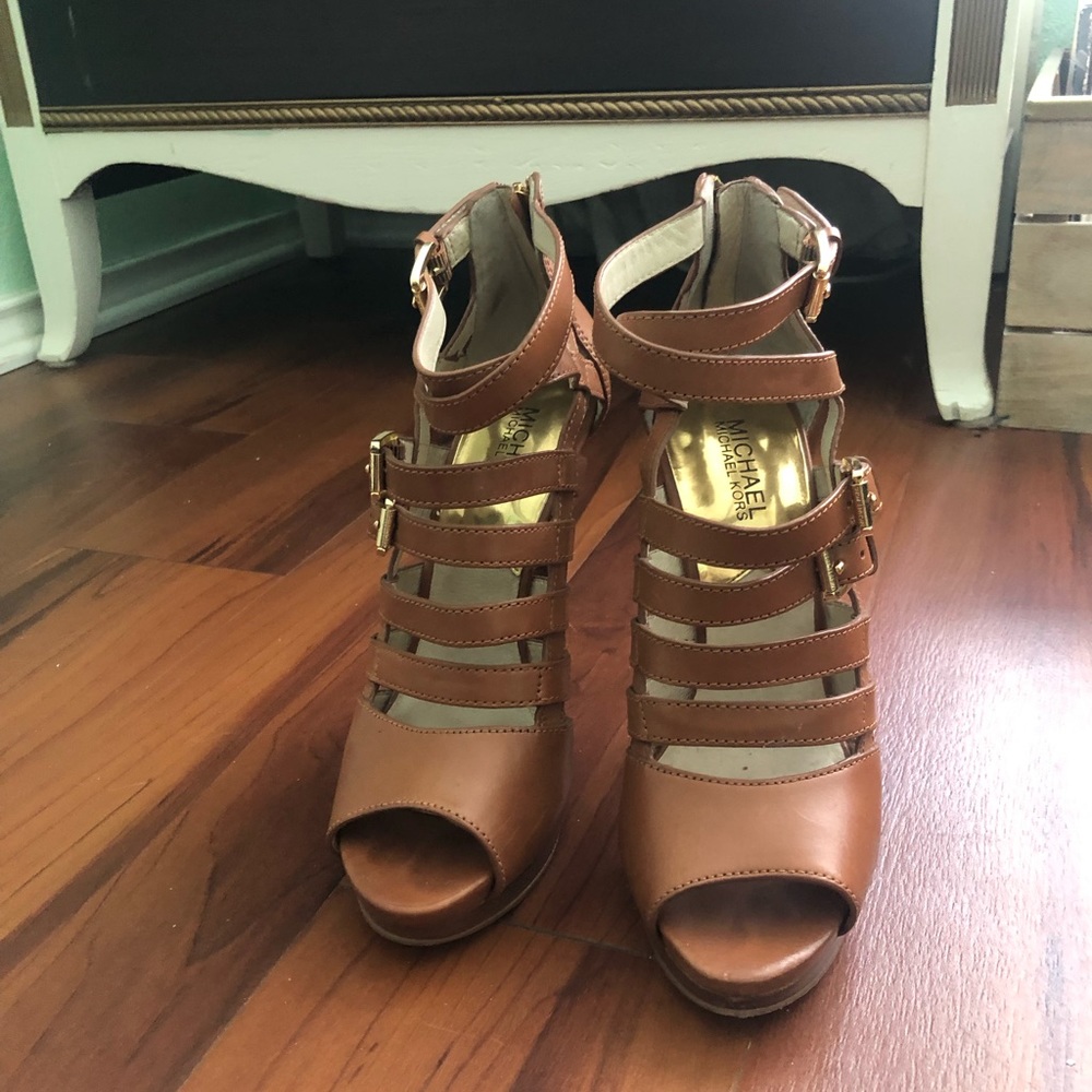 Strappy Brown Michael Kors Heels